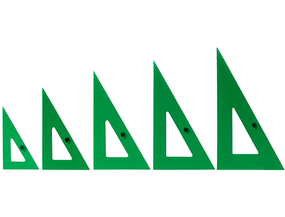 ESQUADRO LIDERPAPEL 16 CM PLASTICO VERDE