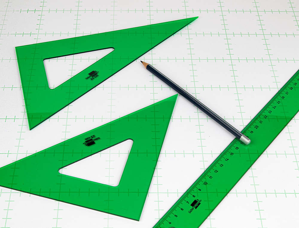 ESQUADRO LIDERPAPEL 16 CM PLASTICO VERDE
