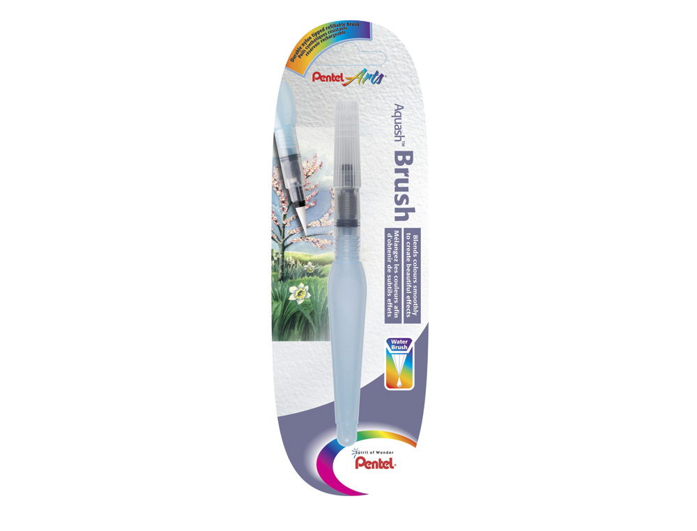 BLISTER PINCEL PENTEL XFRH/1-M PONTA MEDIA DE NYLON COM DEPOSITO DE AGUA AQUASH FRH