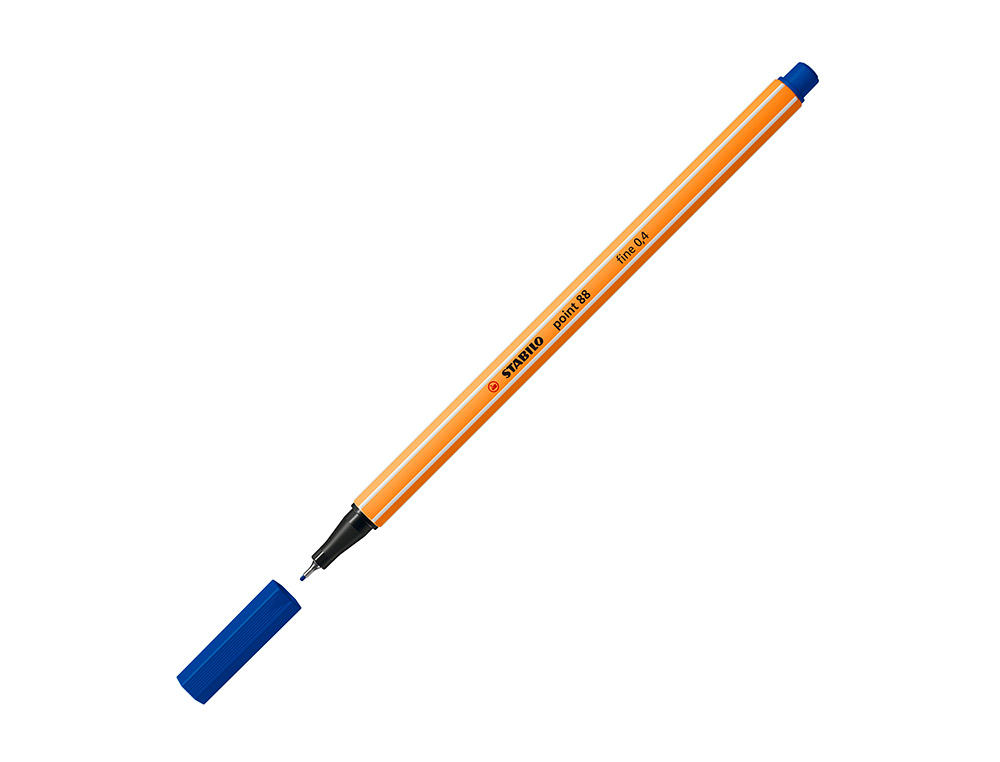 MARCADOR STABILO PONTA DE FIBRA POINT 88 AZUL ULTRAMAR 0,4 MM