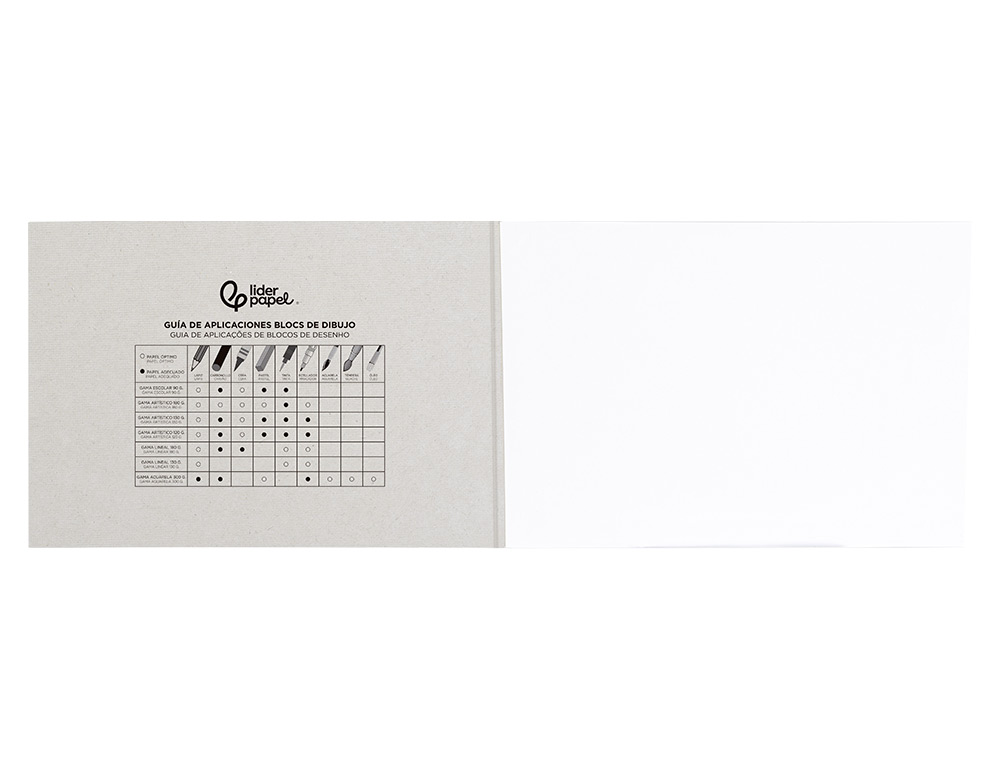 BLOCO DE DESENHO LIDERPAPEL ARTISTICO COLADO 594X420 MM DIN A2 30 FOLHAS 120G/M2 SEM ESQUADRIA