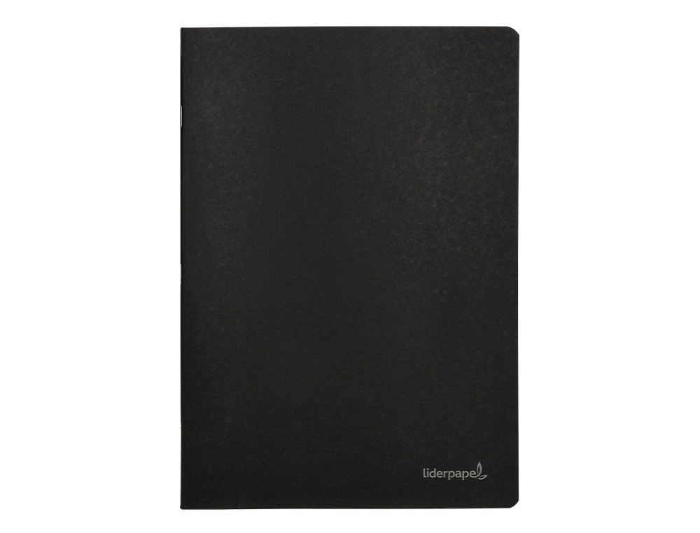 CADERNO AGRAFADO LIDERPAPEL CAPA PRETA DIN A4 80 F PAUTADO 60GR