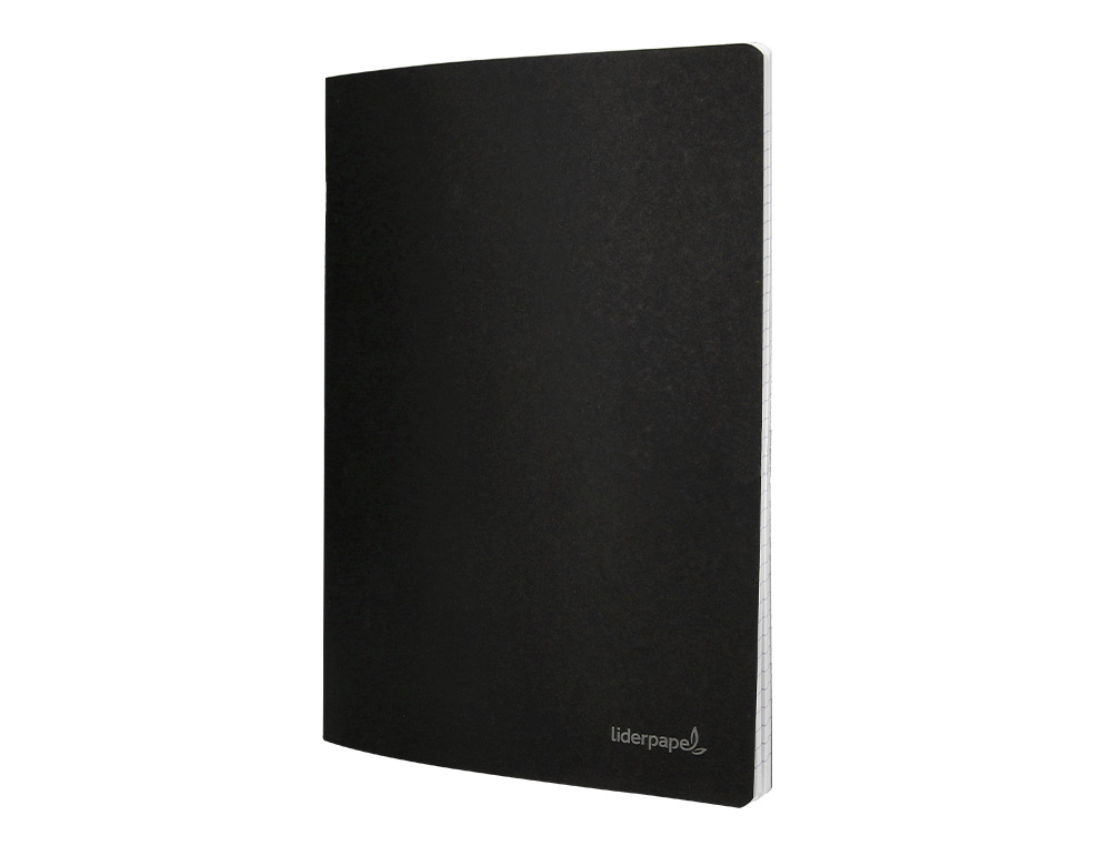 CADERNO AGRAFADO LIDERPAPEL CAPA PRETA DIN A4 80 F PAUTADO 60GR