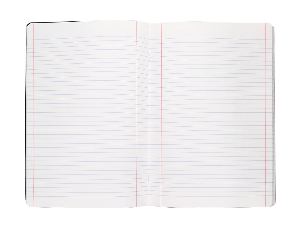 CADERNO AGRAFADO LIDERPAPEL CAPA PRETA DIN A4 80 F PAUTADO 60GR