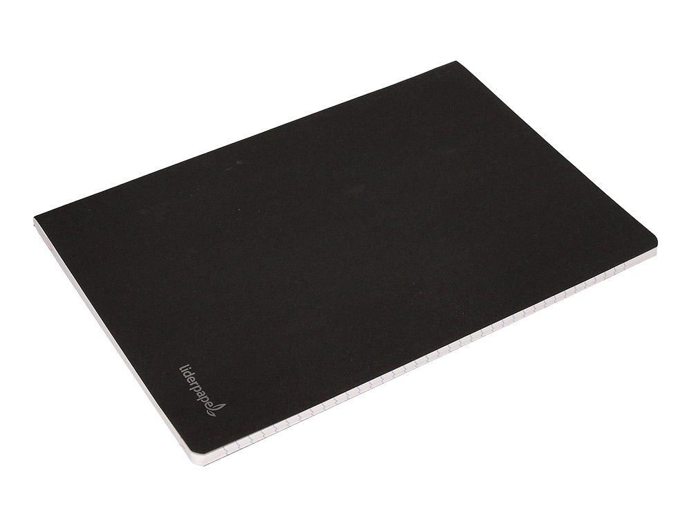CADERNO AGRAFADO LIDERPAPEL CAPA PRETA DIN A4 80 F PAUTADO 60GR