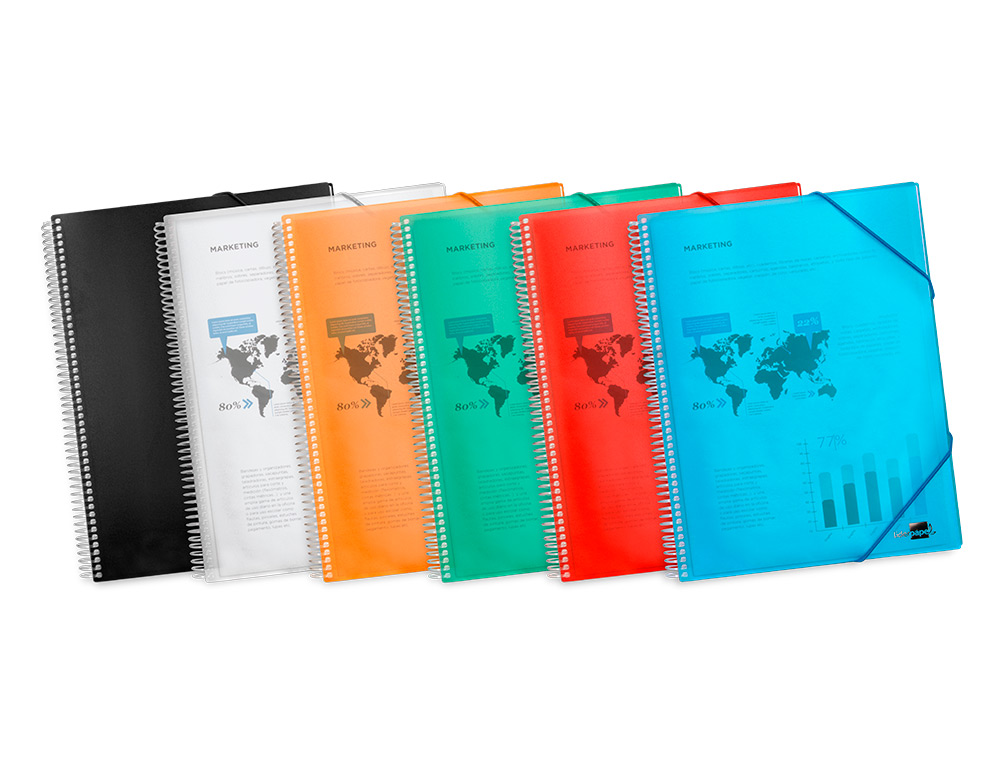 CAPA CATALOGO LIDERPAPEL COM ESPIRAL 60 BOLSAS POLIPROPILENO DIN A4 VERDE