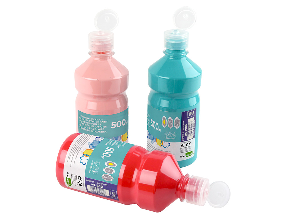 GUACHE ESCOLAR LIDERPAPEL 500 ML VERMELHO