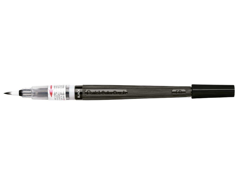 BLISTER PINCEL COM TINTA A BASE DE AGUA PENTEL GFL PRETO PONTA DE NYLON PORTATIL COM TAMPA RECARREGAVEL