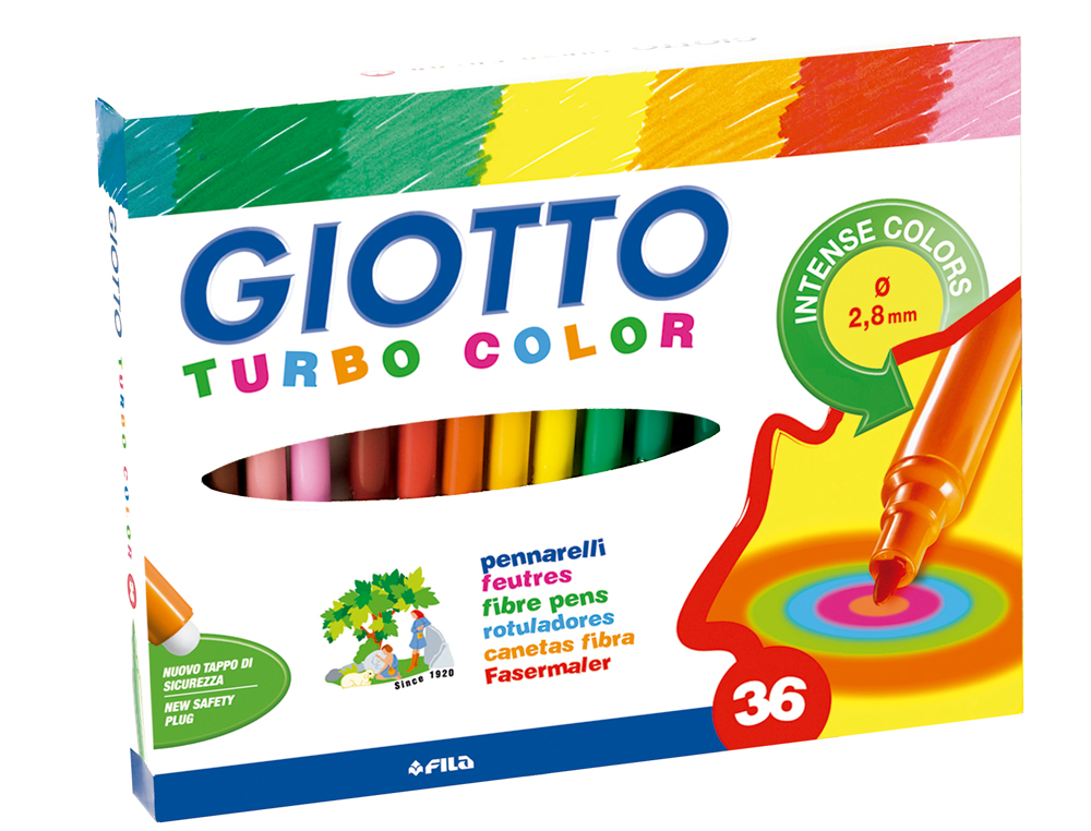 MARCADOR TURBO COLOR GIOTTO 36 UNIDADES