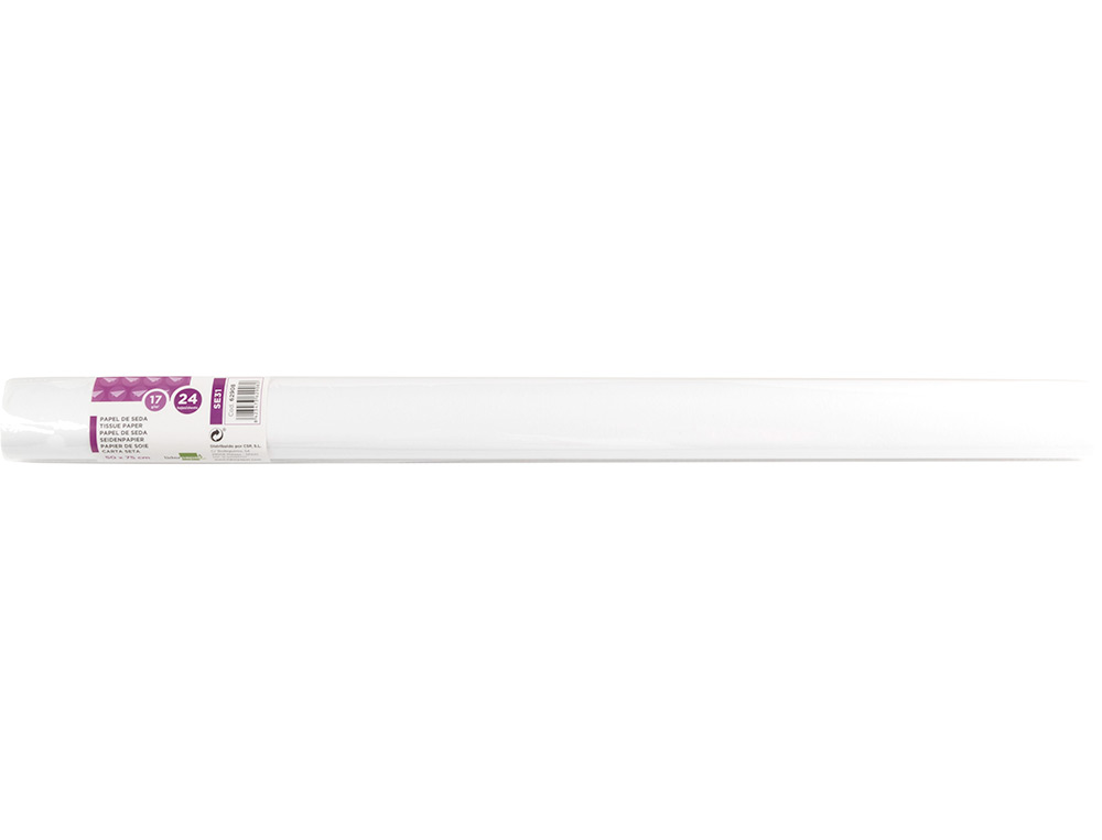ROLO DE PAPEL SEDA LIDERPAPEL BRANCO 17GR DE 24 FOLHAS 50X75CM
