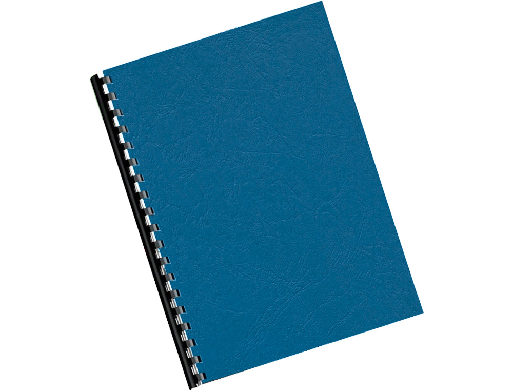 CAPA DE ENCADERNACAO Q-CONNECT CARTAO DIN A4 AZUL IMITACAO PELE 250 GR CAIXA DE 100 UNIDADES