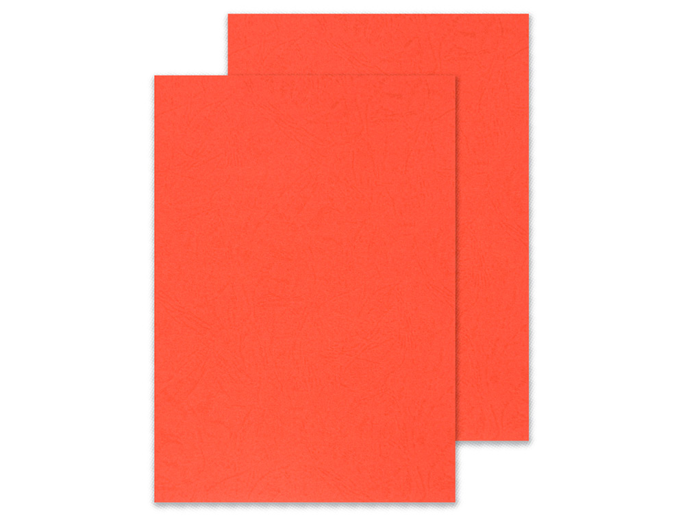 CAPA DE ENCADERNACAO Q-CONNECT CARTAO DIN A4 VERMELHA IMITACAO PELE 250 GR CAIXA DE 100 UNIDADES