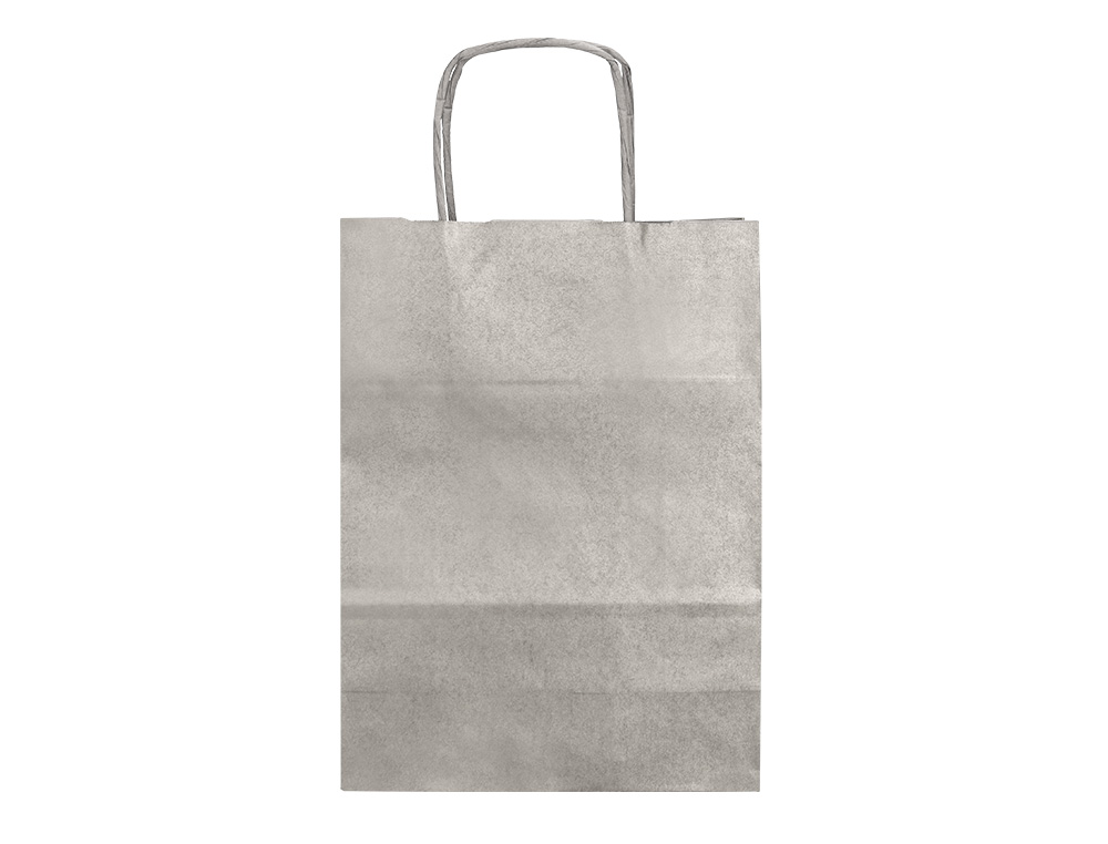 SACO DE PAPEL Q-CONNECT KRAFT PRATA ASA RETORCIDA 240X100X310 MM