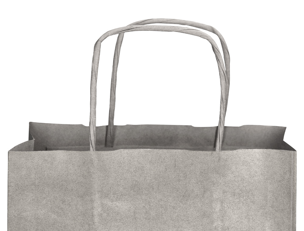 SACO DE PAPEL Q-CONNECT KRAFT PRATA ASA RETORCIDA 240X100X310 MM