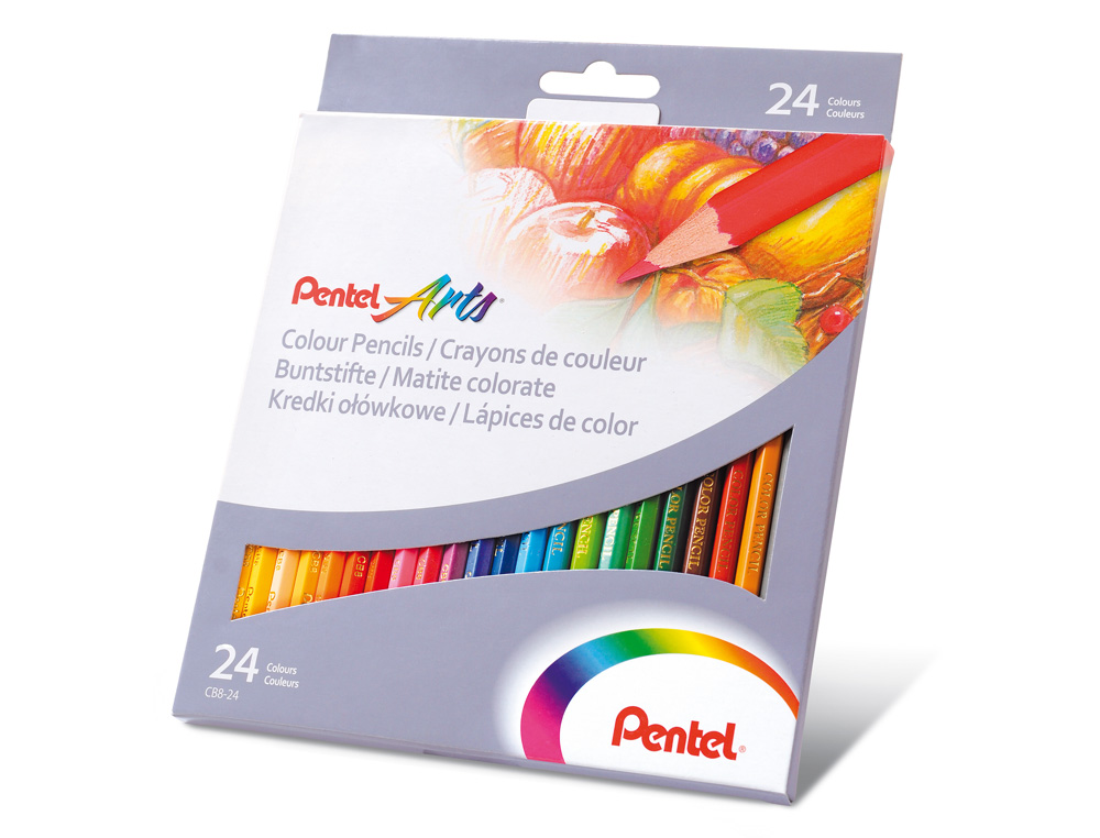 LAPIS DE COR PENTEL CAIXA COM 24 UNIDADES