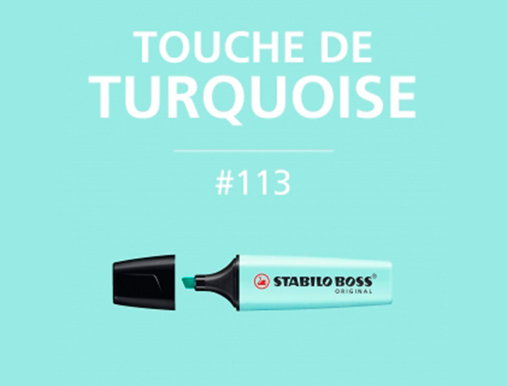 MARCADOR FLUORESCENTE STABILO BOSS 70 PASTEL TOQUE DE TURQUESA