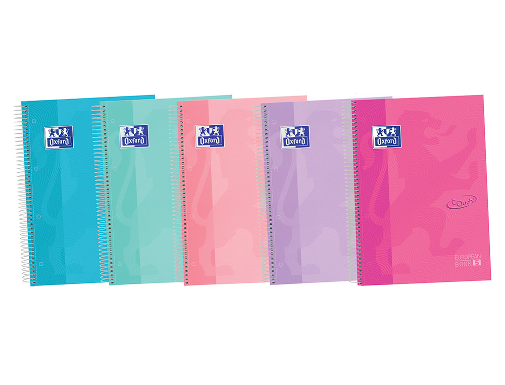 CADERNO ESPIRAL OXFORD EBOOK 5 CAPA EXTRADURA DIN A4+ 120 F PAUTADO CORES SORTIDAS TOUCH