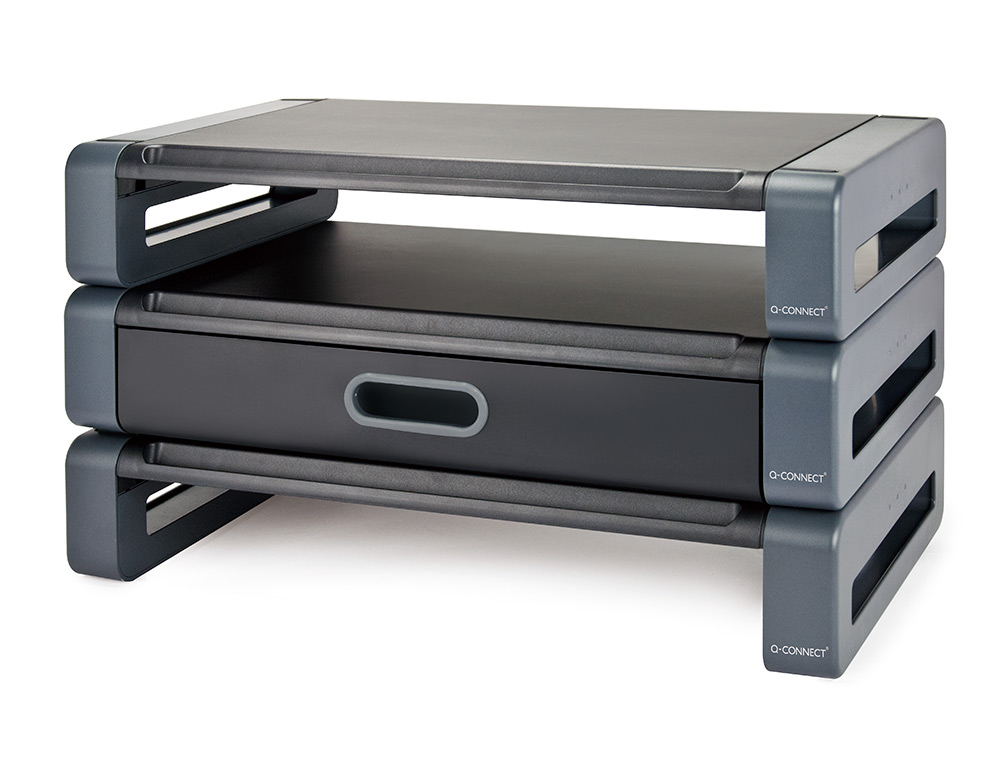 SUPORTE Q-CONNECT DELUXE PARA MONITOR COM GAVETA