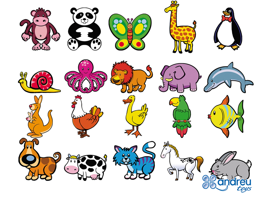 JOGO ANDREUTOYS ANIMAIS MAGNETICOS 8 CM CAIXA DE 20 UNIDADES SORTIDAS 20,6X19X4,5 CM