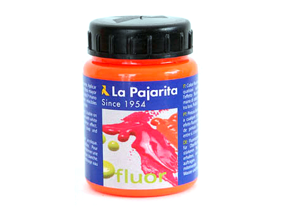 PINTURA LATEX LA PAJARITA F-02 LARANJA FLUORESCENTE 75ML