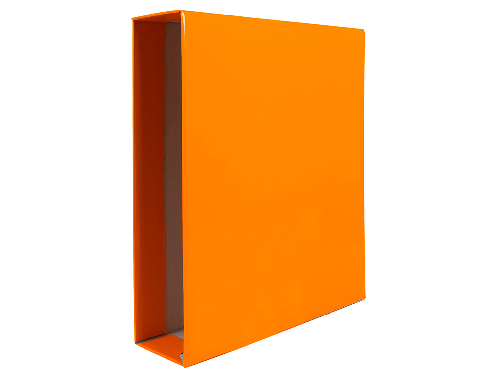 CAIXA PARA PASTA DE ARQUIVO LIDERPAPEL CARTAO FOLIO DOCUMENTA LOMBADA 82MM COR LARANJA