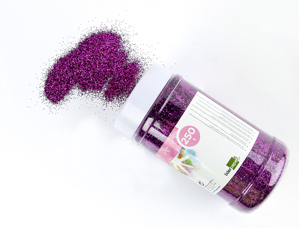 PURPURINA LIDERPAPEL FANTASIA COR VIOLETA METALIZADO FRASCO DE 250 GR