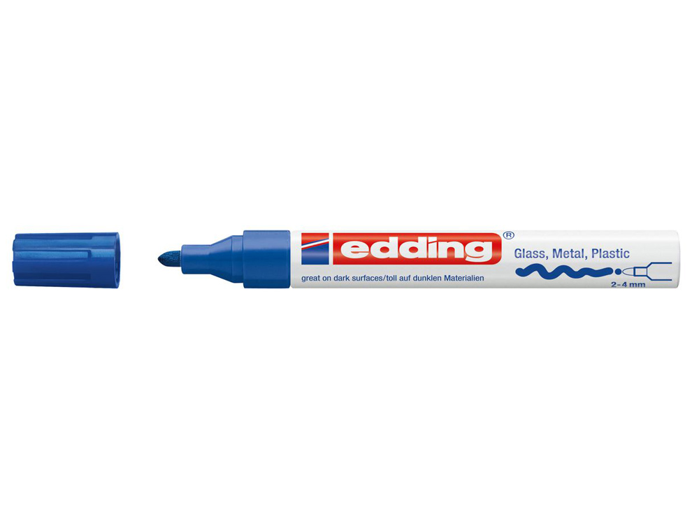 MARCADOR EDDING PONTA DE FIBRA 750 AZUL PONTA REDONDA 3,5 MM