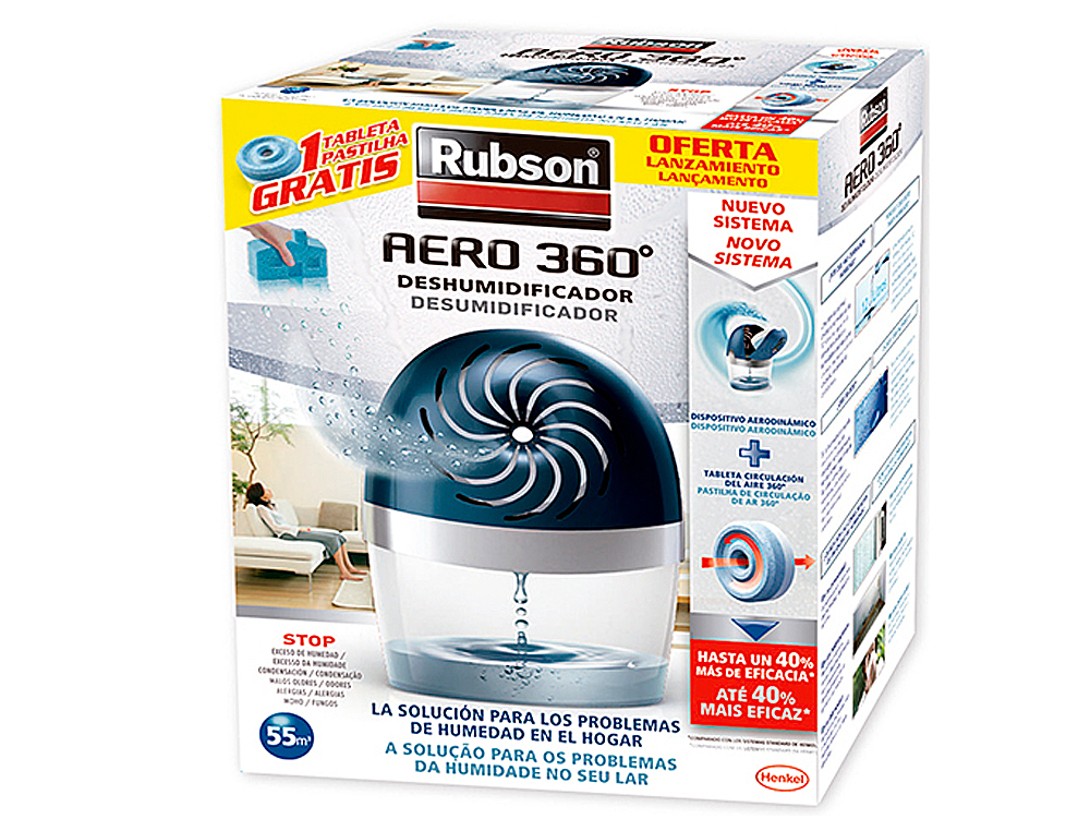 RECARGA PASTILHA DESUMIDIFICADOR RUBSON AERO 360