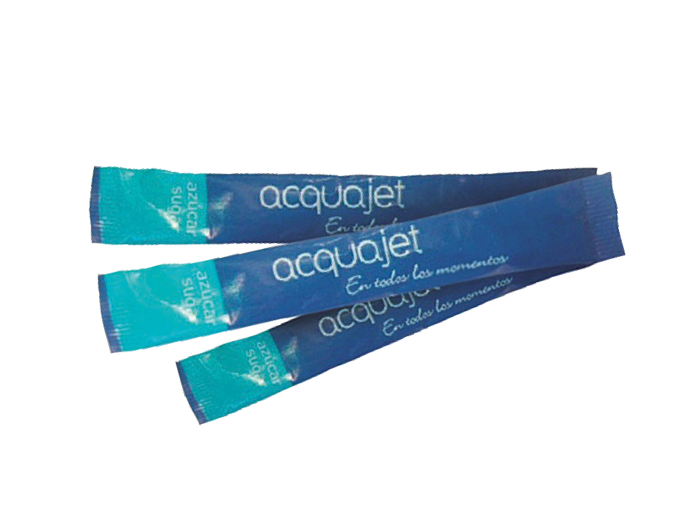 ACUCAR BRANCO ACQUAJET COM PALETINA SAQUETAS DE 7 G PACK DE 50 UNIDADES