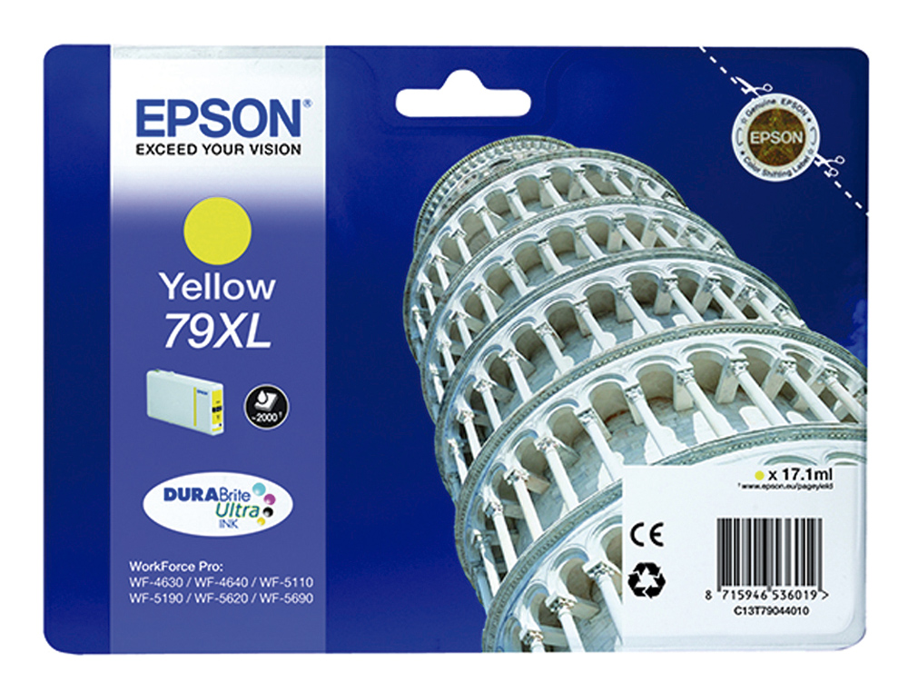 TINTEIRO EPSON 79XL 900P WF 4630 / 4640 / 5110 / 5620 / 5690 / 5690 AMARELO -2.000 PAG