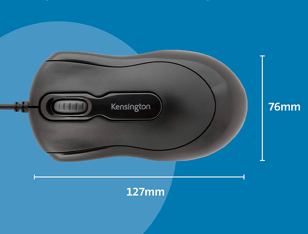 RATO KENSINGTON OPTICO 800 DPI RECEPTOR USB PRETO