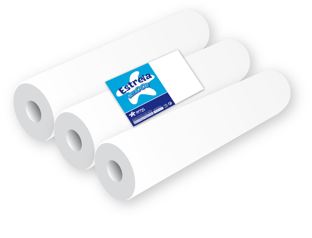 ROLO PAPEL PARA MACAS AMOOS 2 CAPAS 67 SERVICOS 500 MM X 50 M