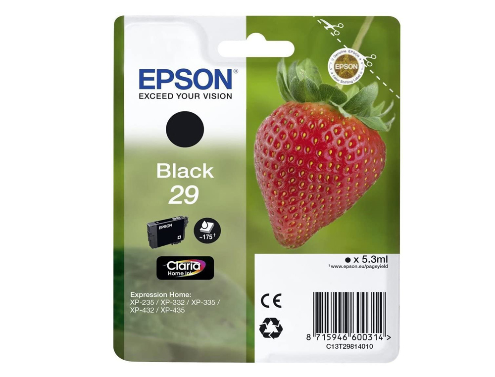 TINTEIRO EPSON HOME 29 T2981 XP435/330/335/332/430/235/432 PRETO 175 PAG