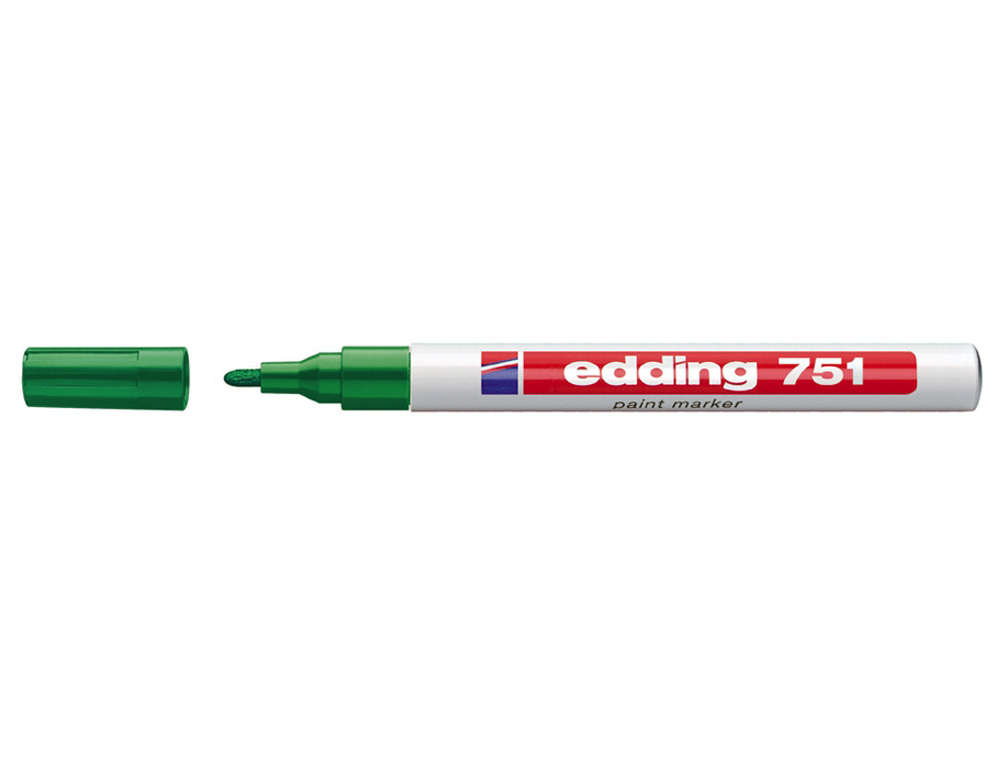 MARCADOR EDDING PONTA FIBRA 751 VERDE PONTA REDONDA 1-2 MM