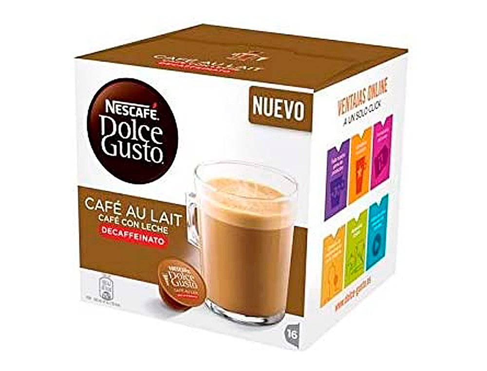 CAFE DOLCE GUSTO CAFE COM LEITE DESCAFEINADO MONODOSE CAIXA DE 16 UNIDADES