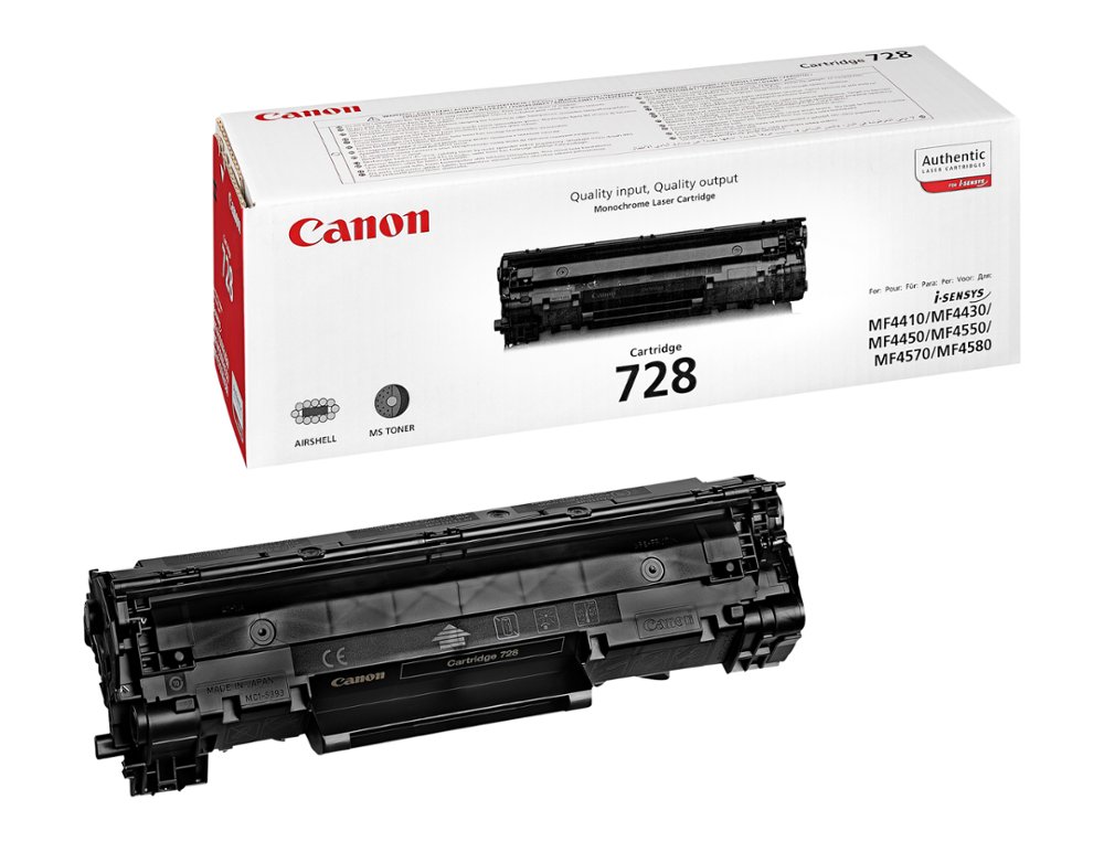 TONER CANON 728 I-SENSYS MF4410 / 4450D / 4580DN / L150 PRETO 2.100 PAG