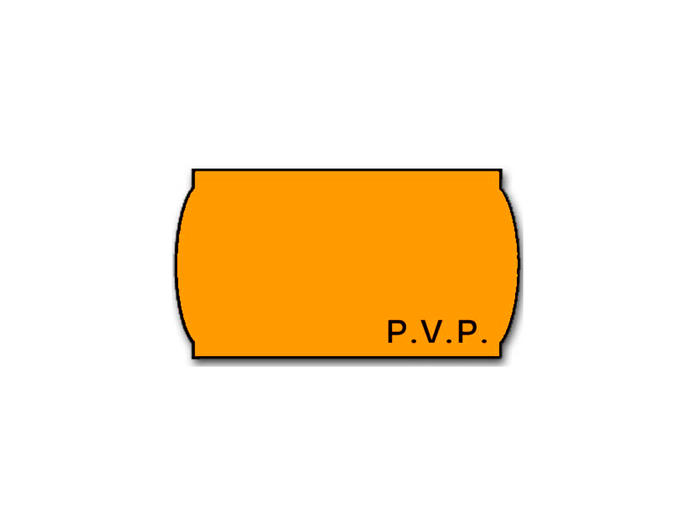 ROLO DE ETIQUETAS ADESIVAS METO ONDULADAS 22 X 12 MM PVP REMOVIVEL - LARANJA FLUORESCENTE ROLO 1500